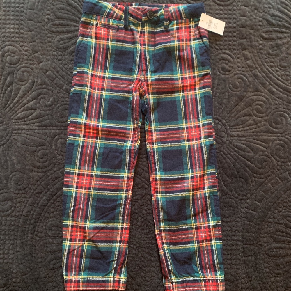 GAP Boys Plaid Pants Size 5T NWT